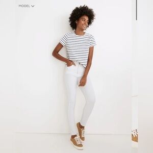 ❤️FINAL SALE❤️ Madewell 10” High-Rise Skinny Jeans in Pure White Size 28